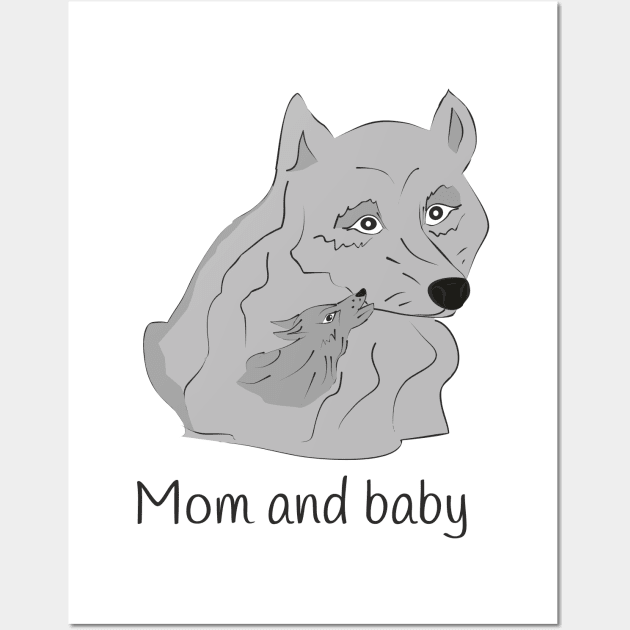 Mom and baby Wall Art by Alekvik